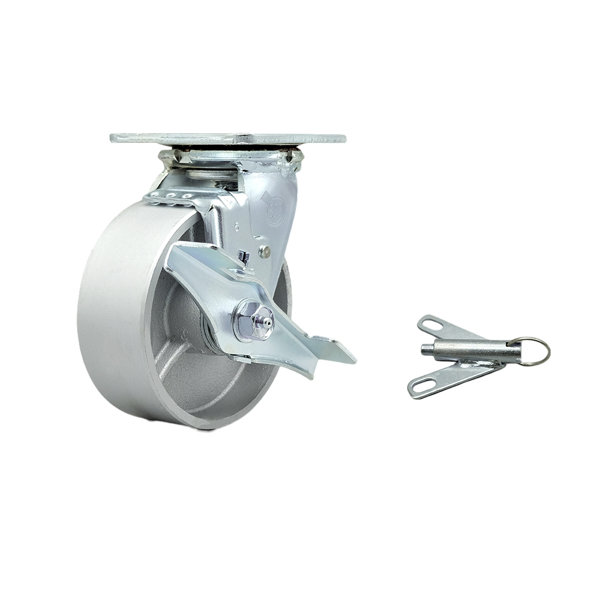 Service Caster Semi Steel Caster with Ball Bearing and Brake/Swivel